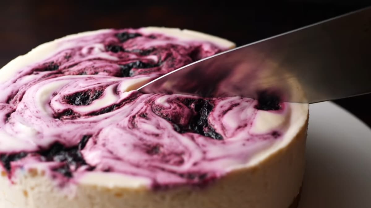 no-baked blueberry cheesecake