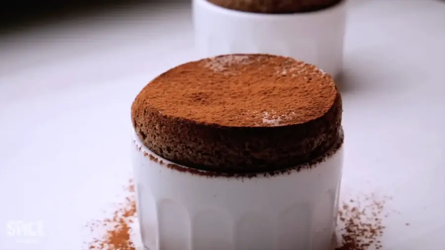 Best Chocolate Soufflé recipe in a ramekin