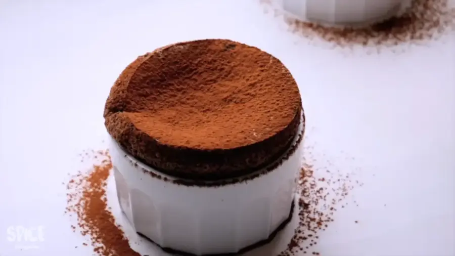 Best Chocolate Souffle serving with cocoa powder dusting