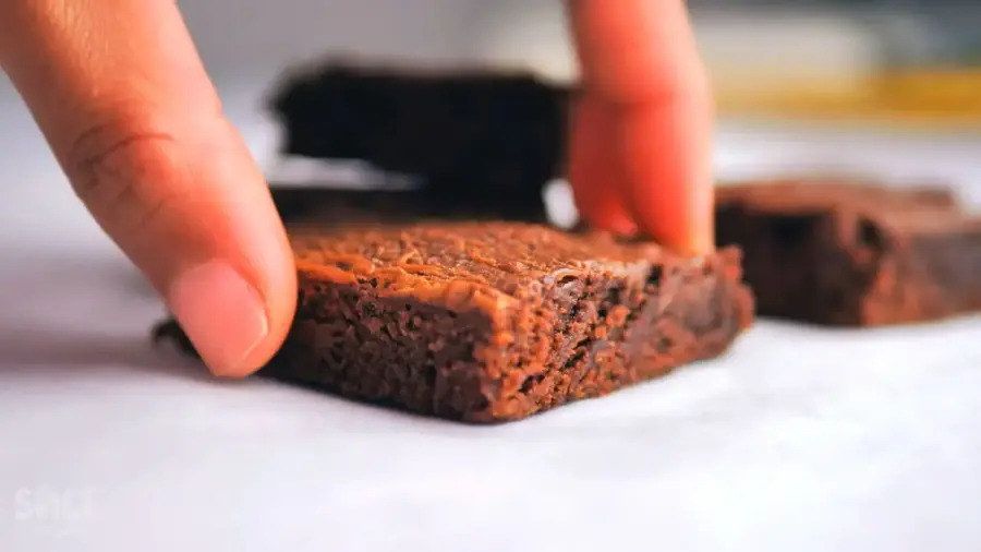 Fudgy Nutella Brownie on a serving space