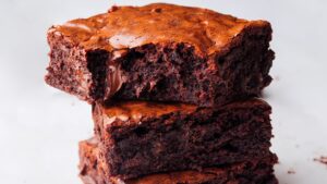 stacked brownies