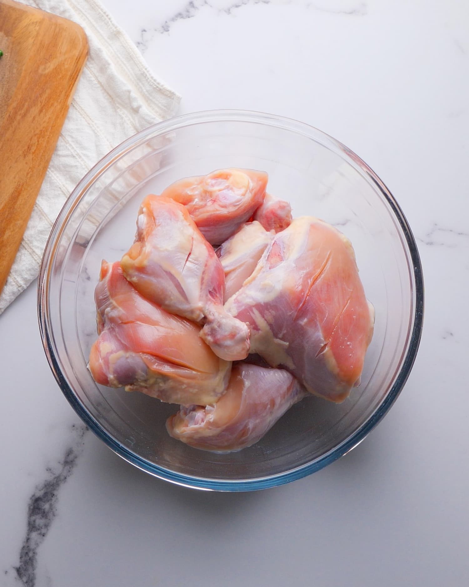 raw chicken pieces for lemon pepper chicken recipe