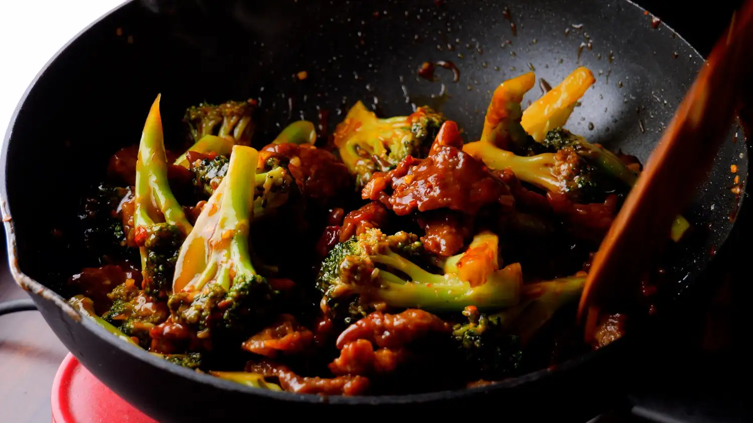 Beef and Broccoli Stir Fry in a pan