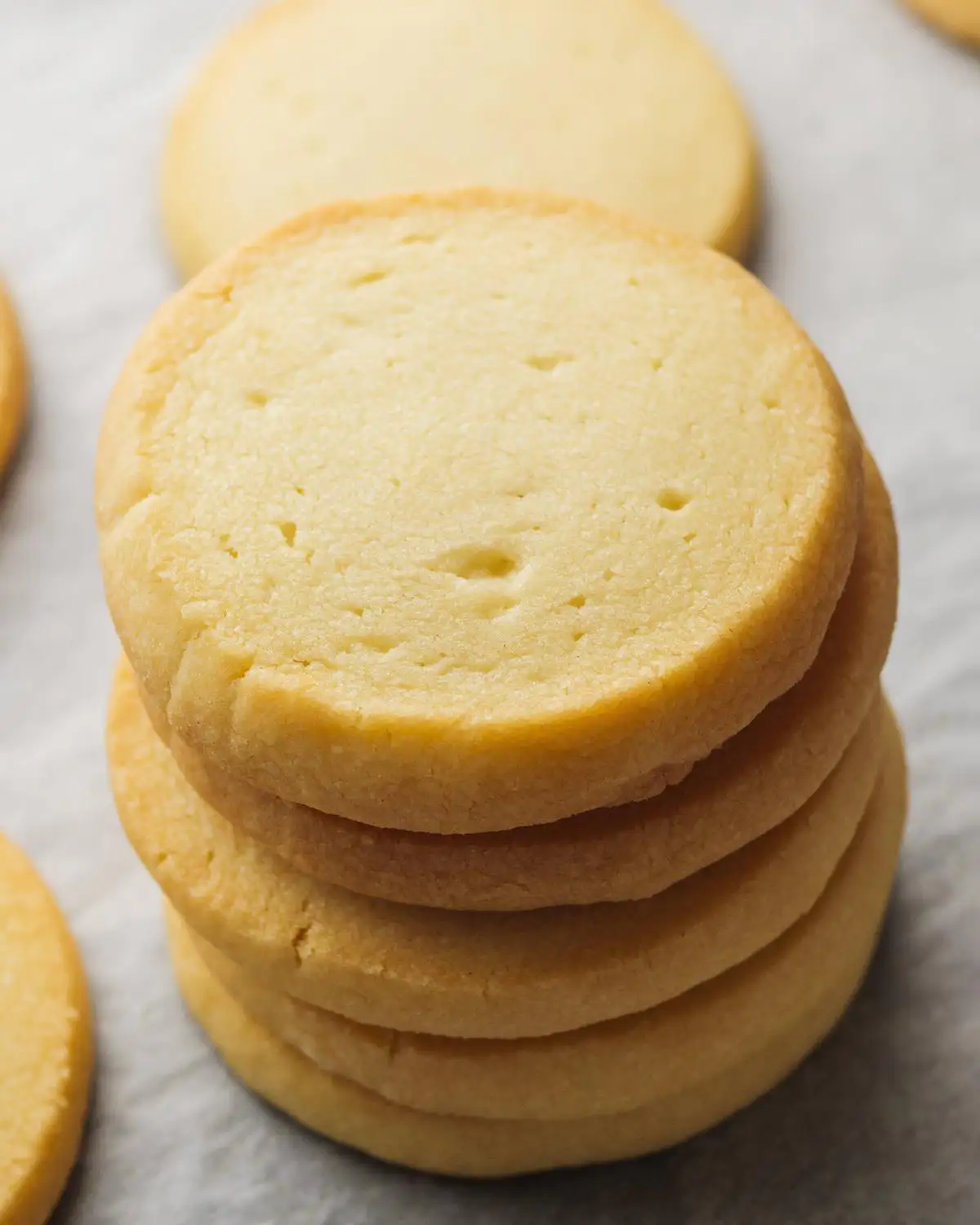 some butter cookies on a serving plate