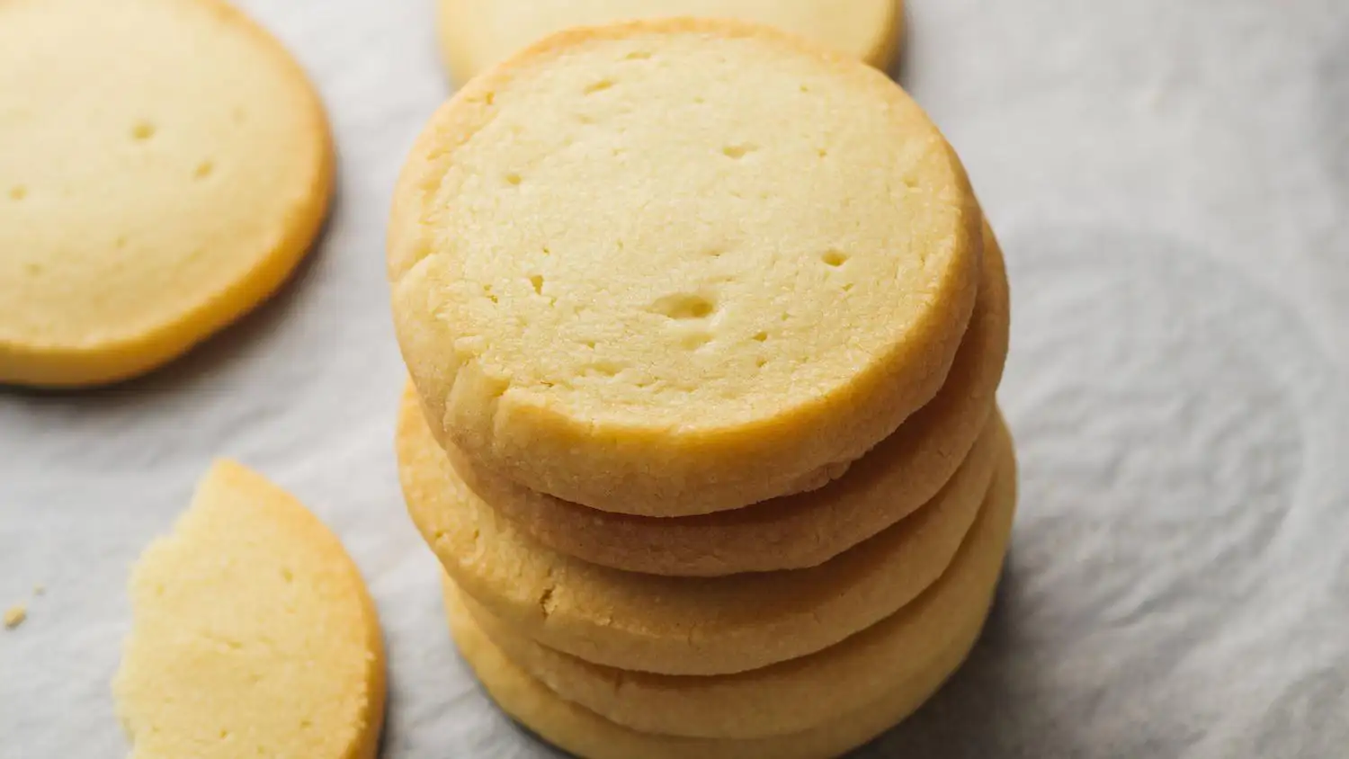 some butter cookies on a serving plate