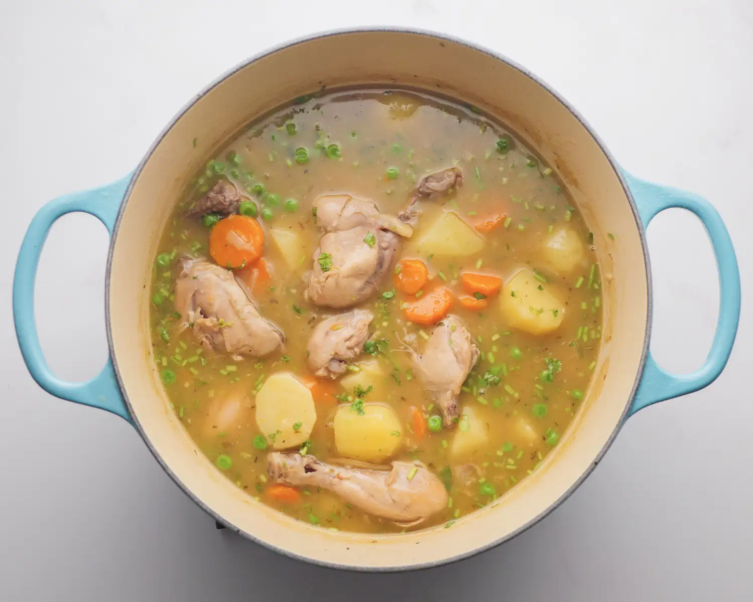 Chicken Stew Recipe in a Dutch oven