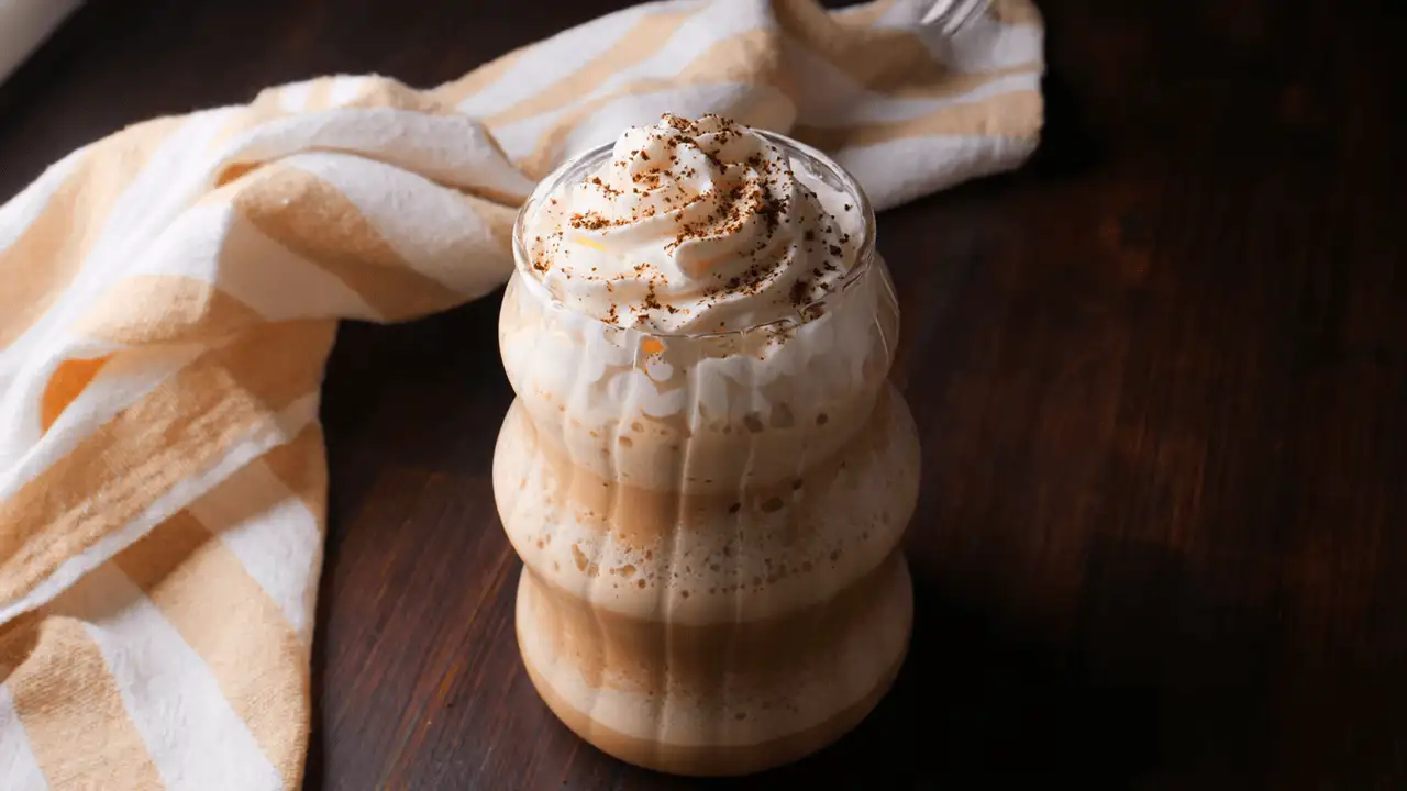 Coffee Frappuccino in a glass 