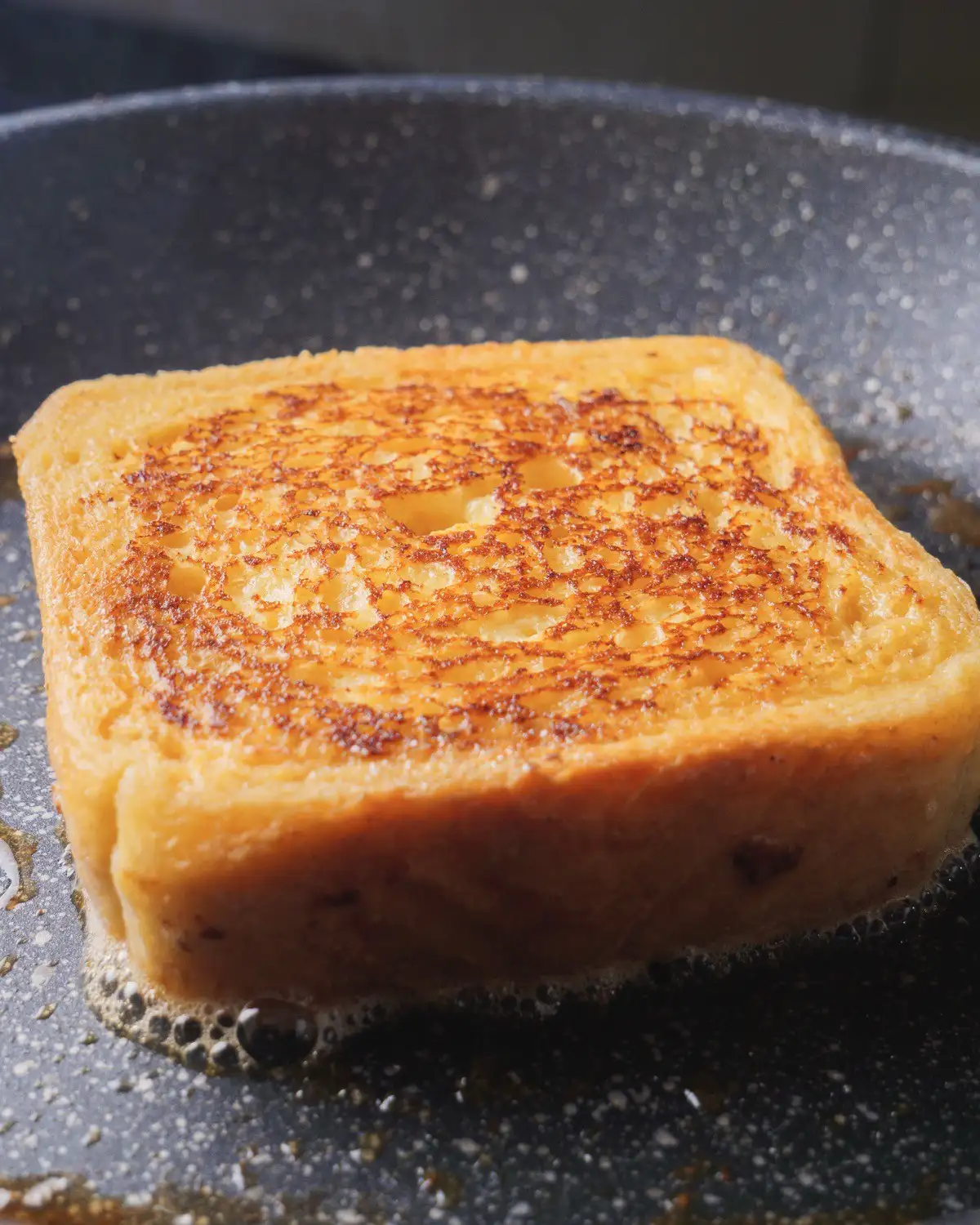 Creme Brulee French Toast on a pan