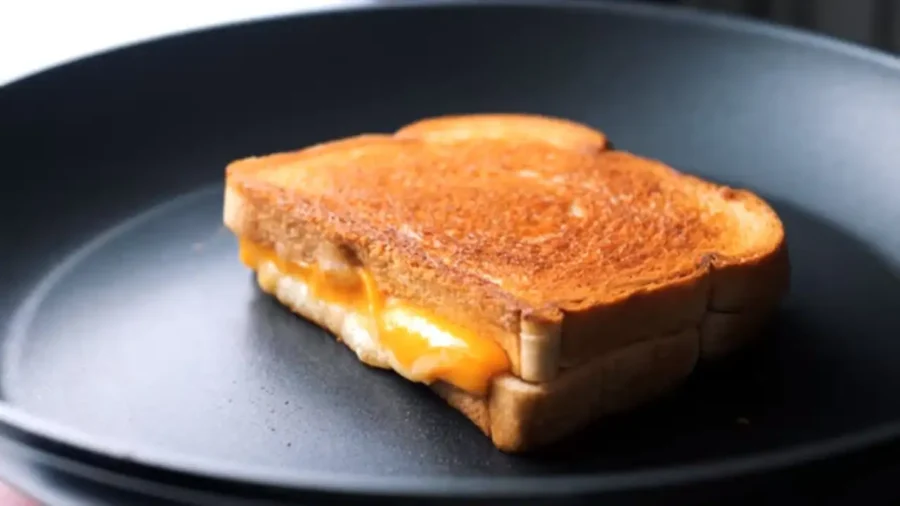 Grilled Cheese Sandwich Recipe on a pan