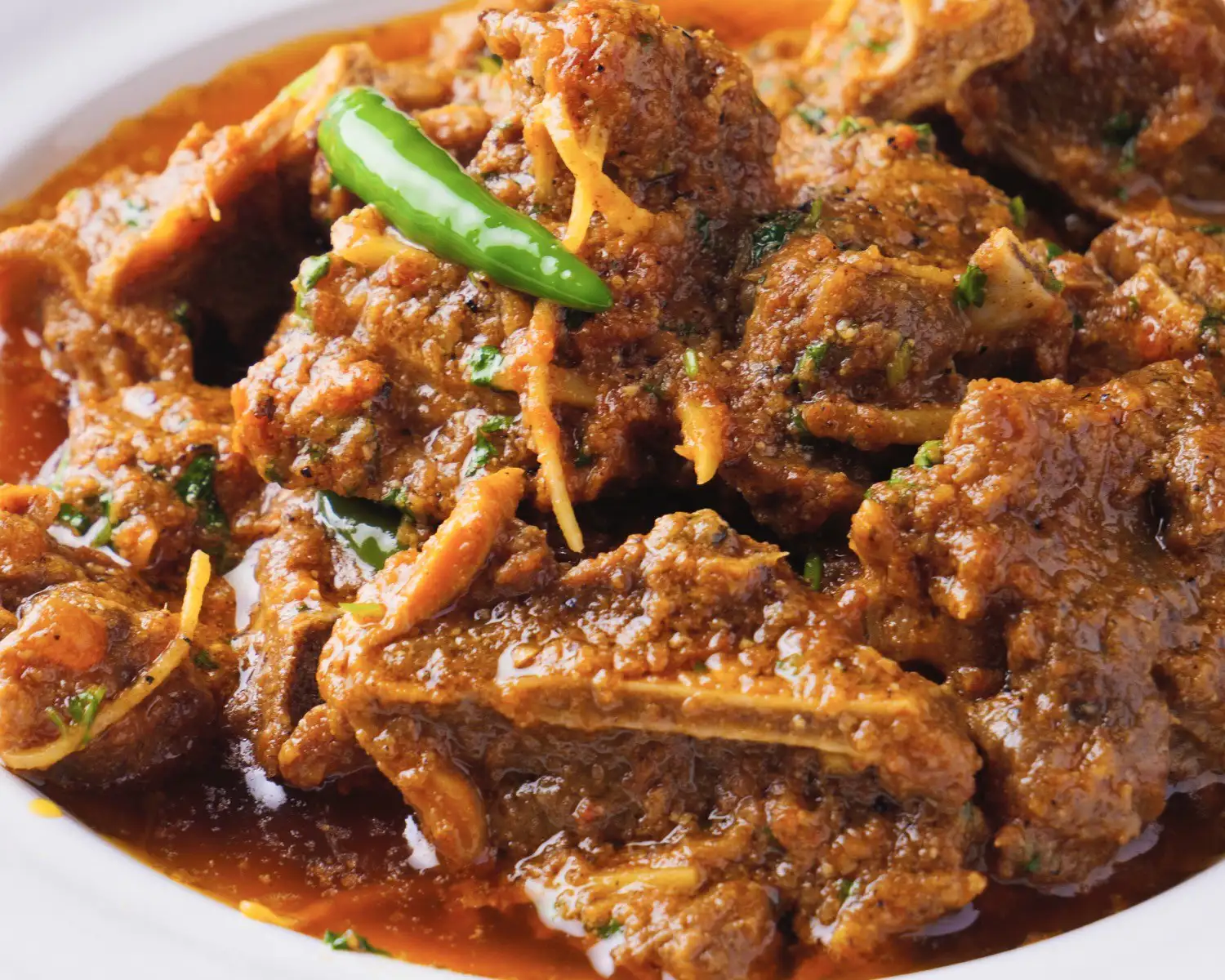 Lamb Karahi Recipe in a Serving plate