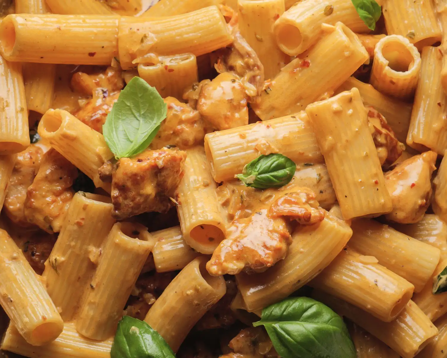 Marry Me Chicken Pasta recipe in a pan 