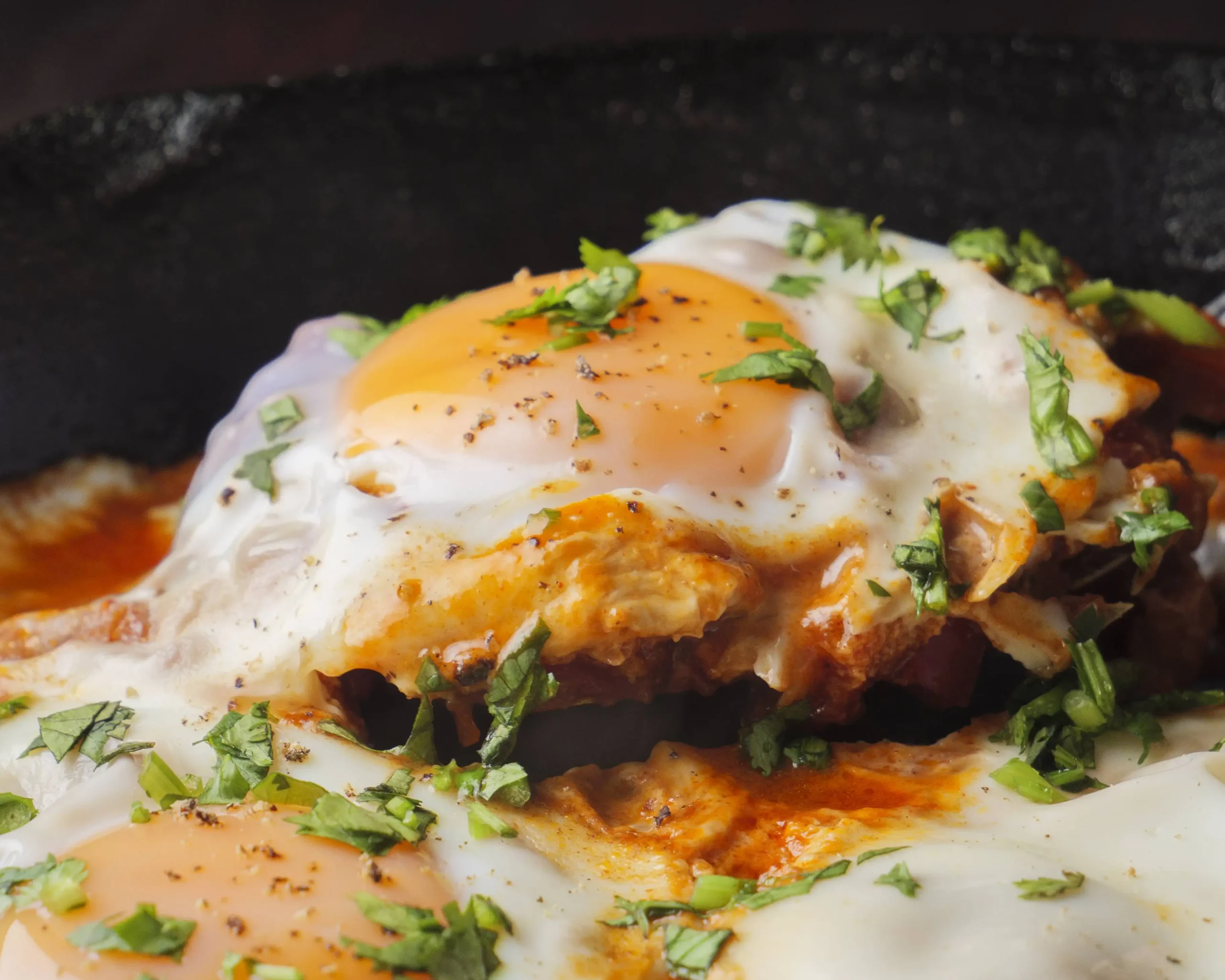 Shakshuka recipe on a pan 