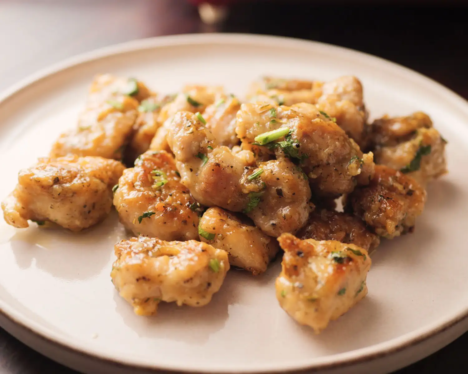 Garlic Butter Chicken Recipe on a serving plate