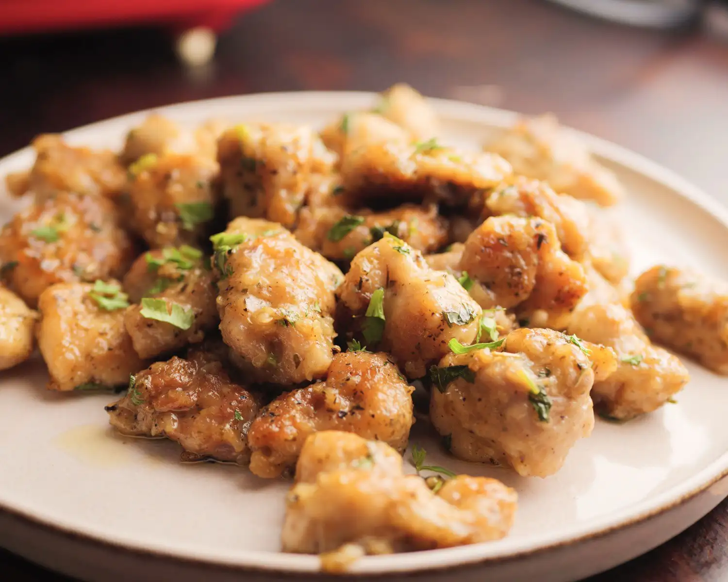 Garlic Butter Chicken Recipe on a serving plate