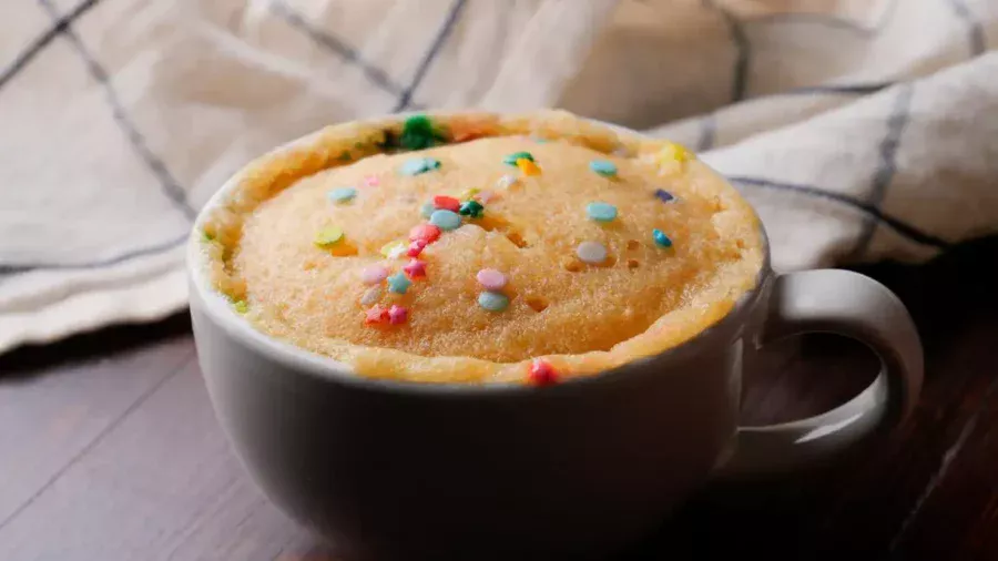 Mug Vanilla Cake in a Mug on a surface