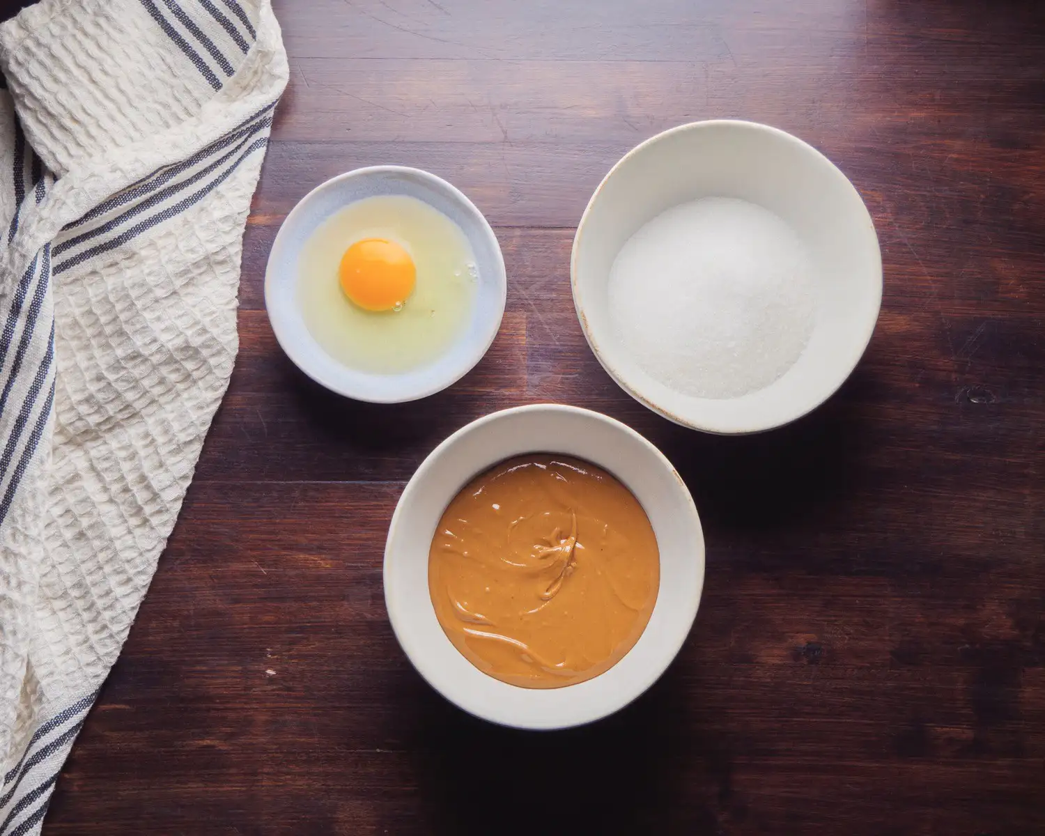 Peanut Butter Cookies Ingredients on a surface