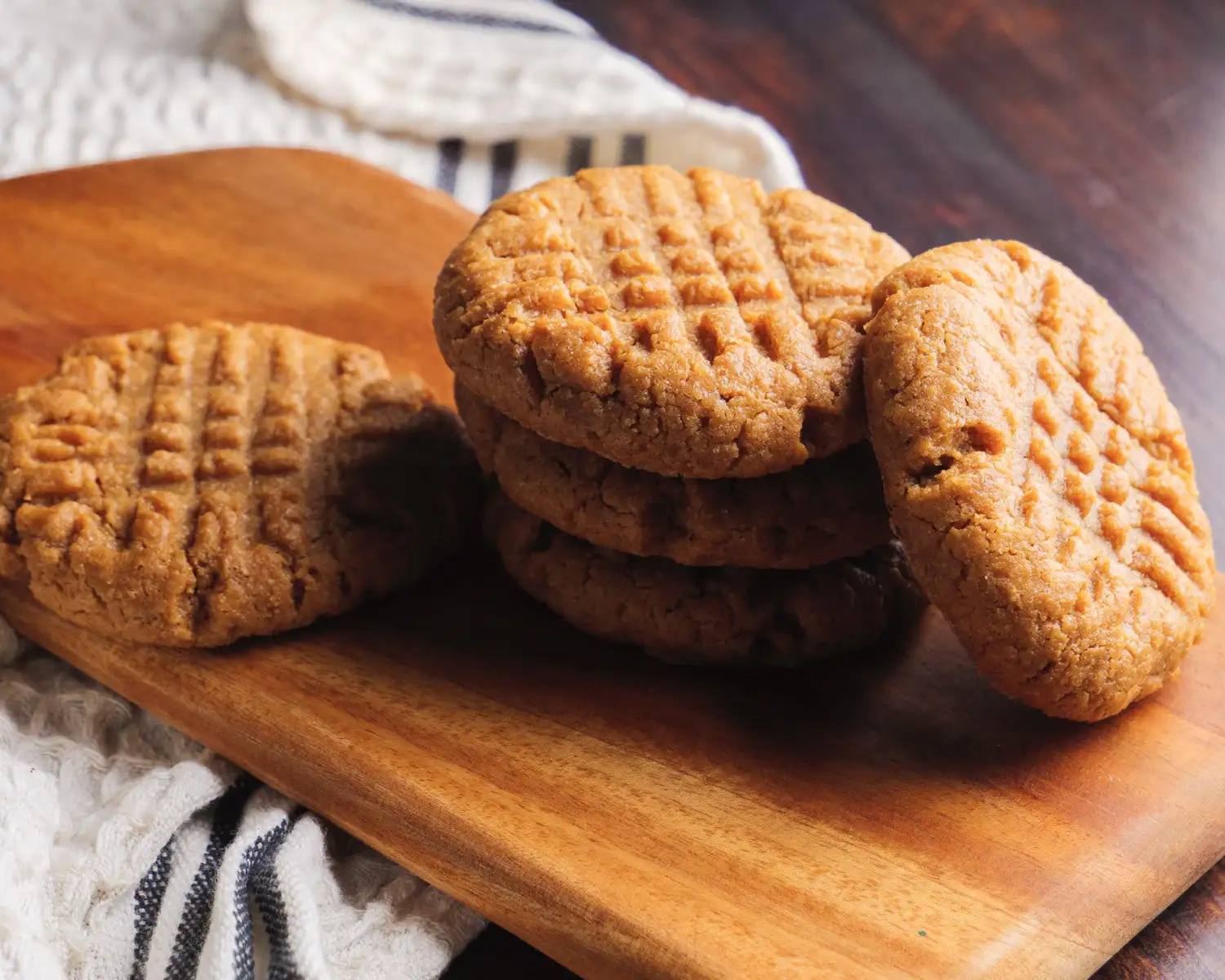 Peanut Butter Cookie stakes on a board