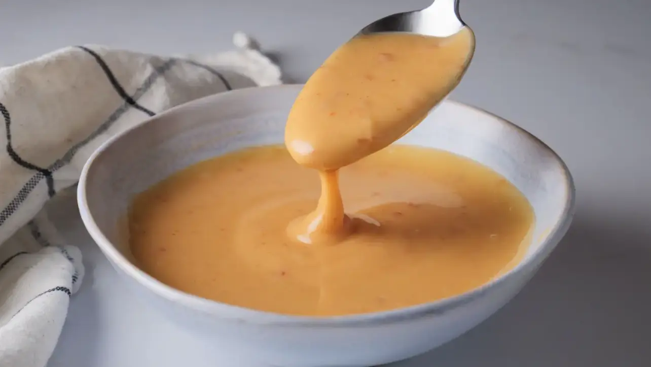 Bang Bang Sauce Recipe (Bonefish Grill Copycat) on a bowl with a spoon