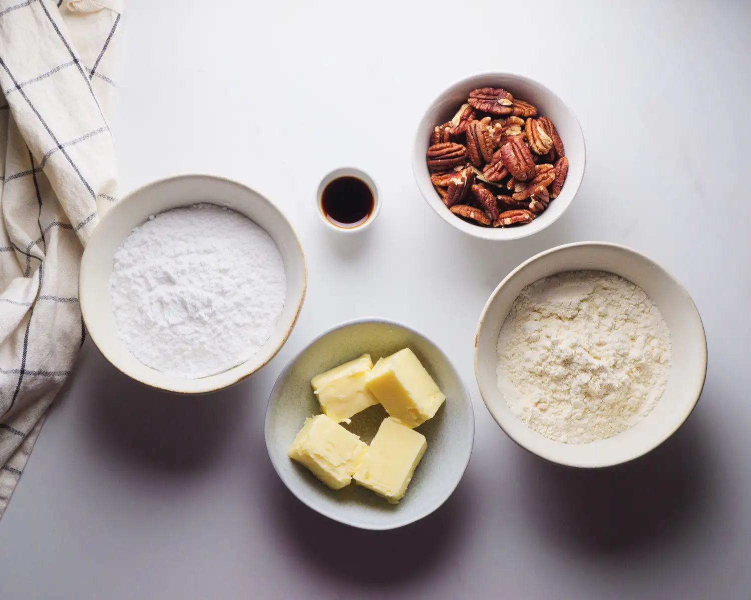 Mexcian cookie ingredients on a surface