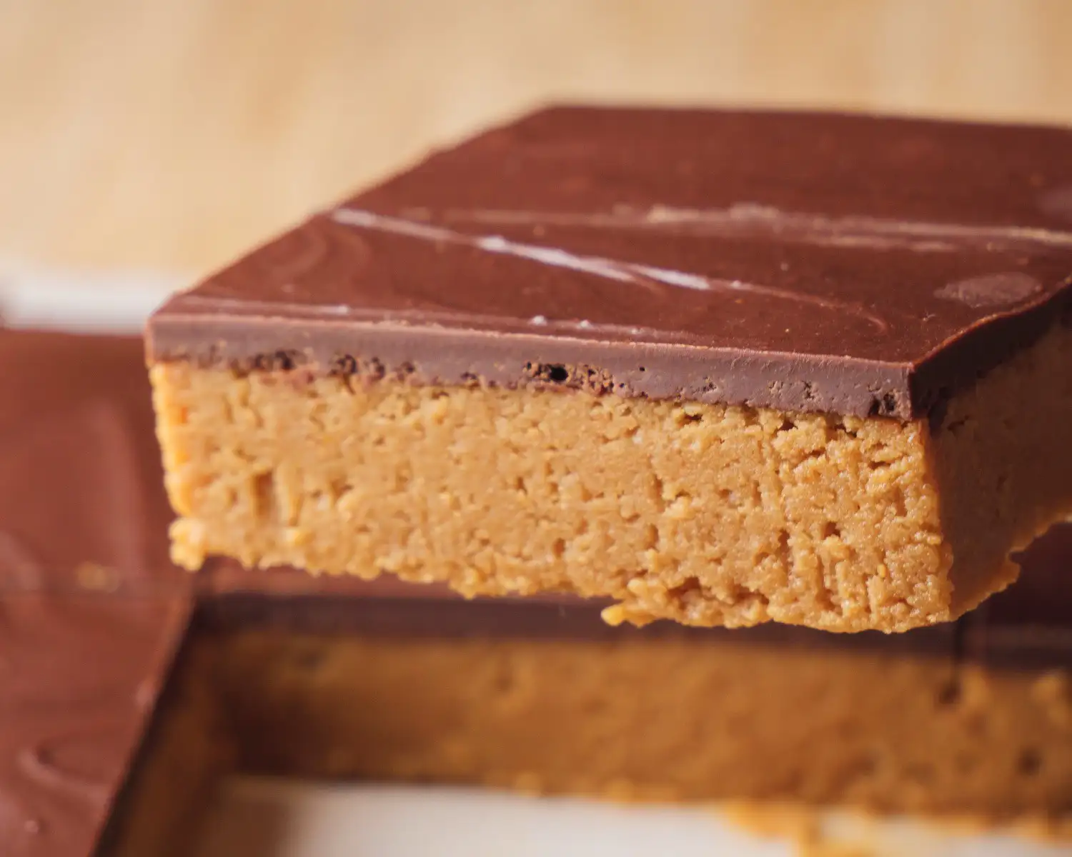 Peanut Butter Chocolate Bars on a serving board