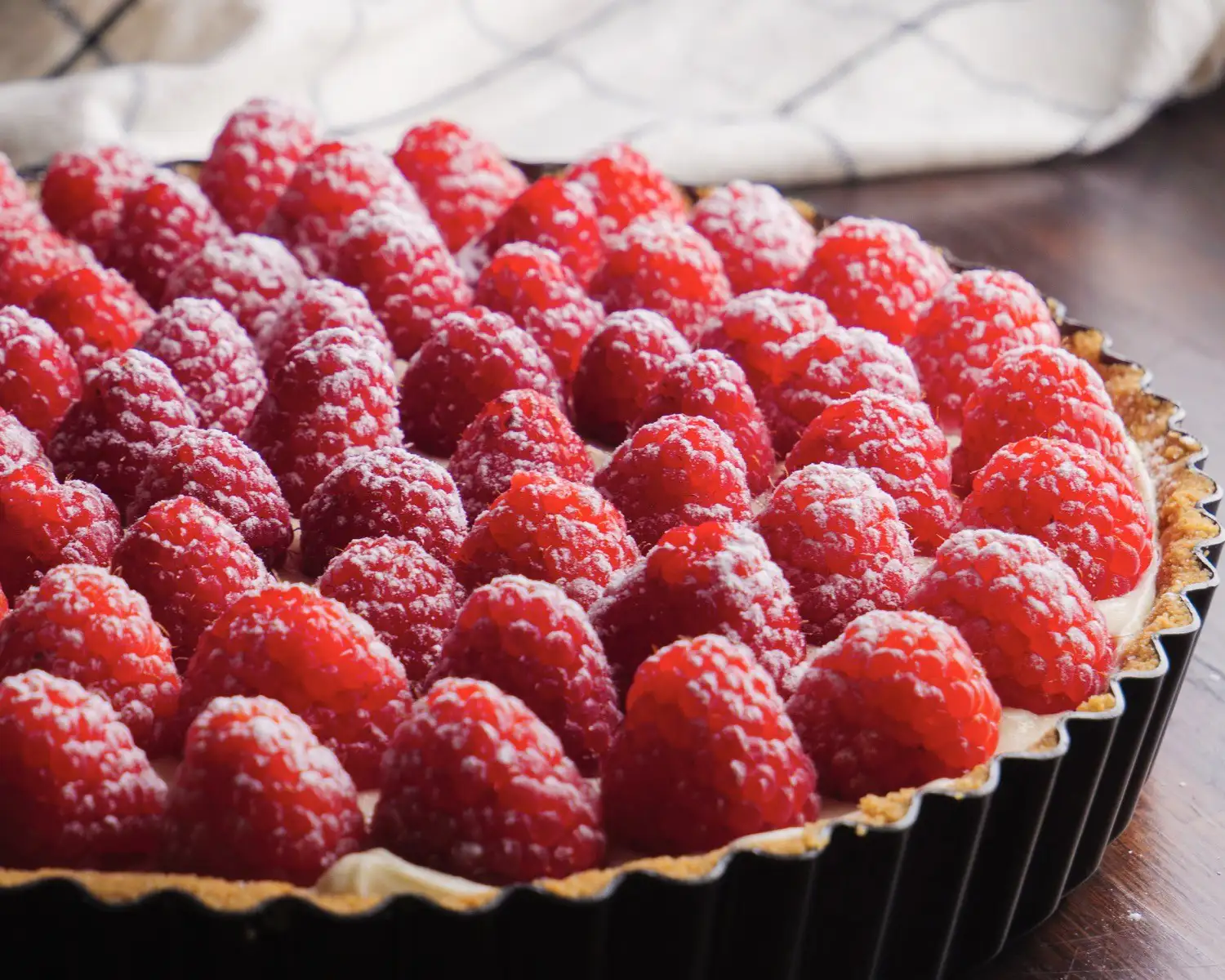 No Bake Fresh Raspberry Tart On A Tart Pan