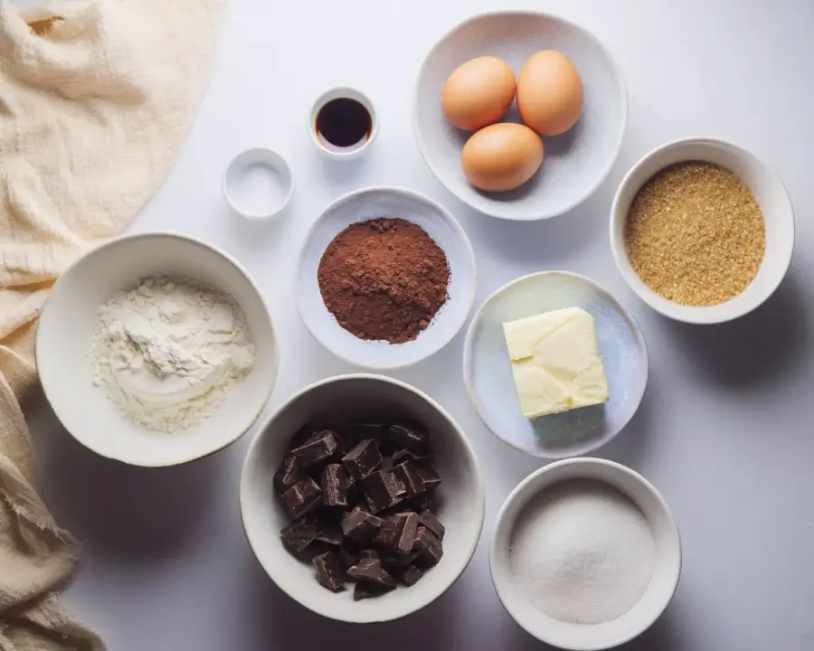 Brookies Recipe(Brownie Ingredients) on a kitchen counter