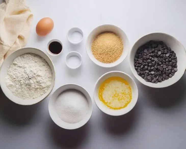 Brookies Recipe(Cookie Ingredients) on a kitchen counter