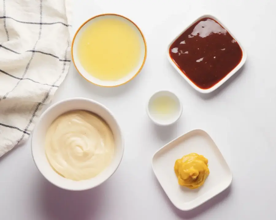 Chick-Fil-A Sauce Ingredients on a kitchen surface