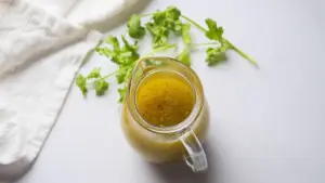 White Balsamic Vinaigrette Recipe in a jar