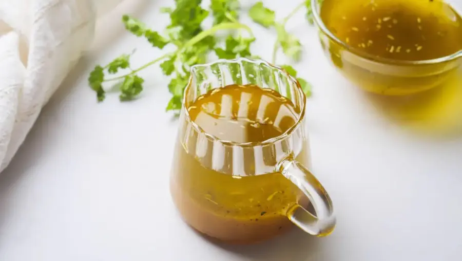 White Balsamic Vinaigrette Recipe in a jar