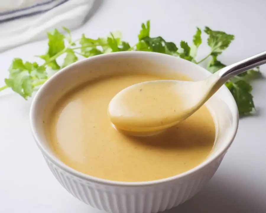 Honey Mustard Sauce Recipe in a serving bowl