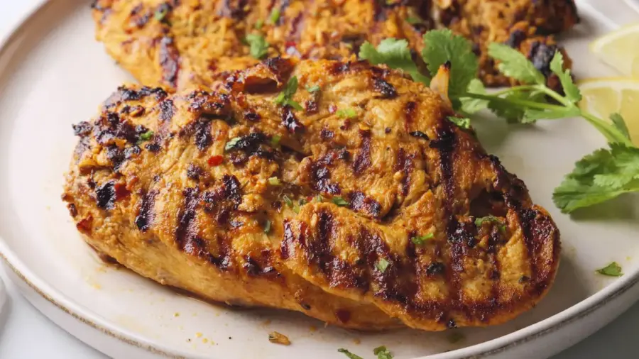 Spicy Grilled Chicken on a serving plate