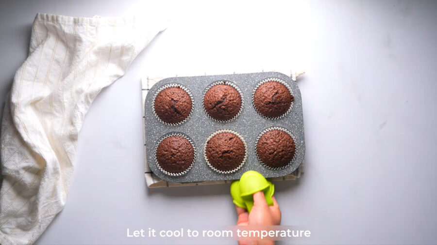 Chocolate Cupcake in a Baking Tray